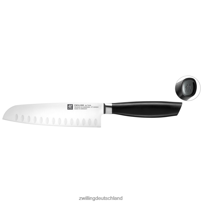 Besteck Zwilling All * Star 7 Zoll, Santoku, Schwarz matt 484N62313 - Zwilling Deutschland
