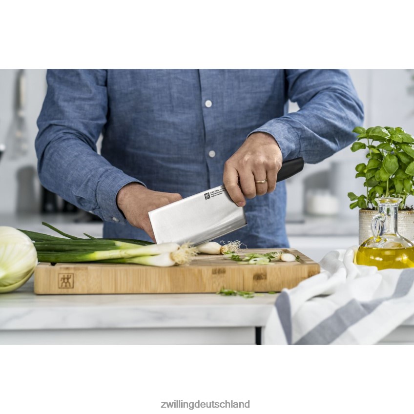 Besteck Zwilling All * Star 7 Zoll, chinesisches Kochmesser, schwarz matt 484N62215 - Zwilling Topfset