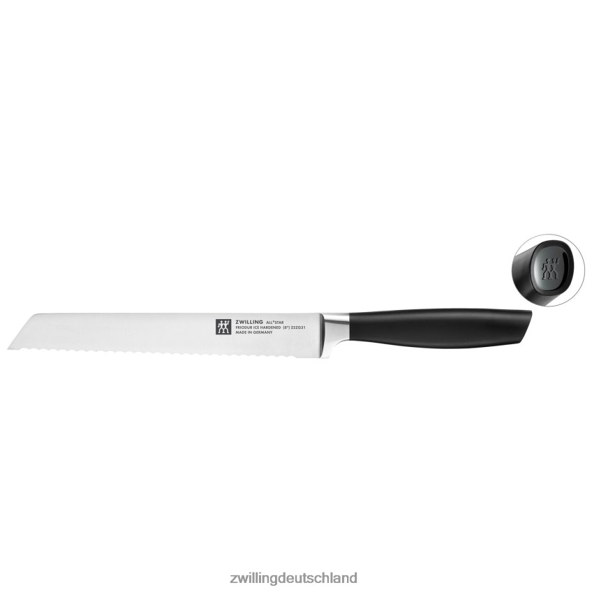 Besteck Zwilling all*star 8-Zoll, Brotmesser, schwarz matt 484N62340 - Zwilling Deutschland