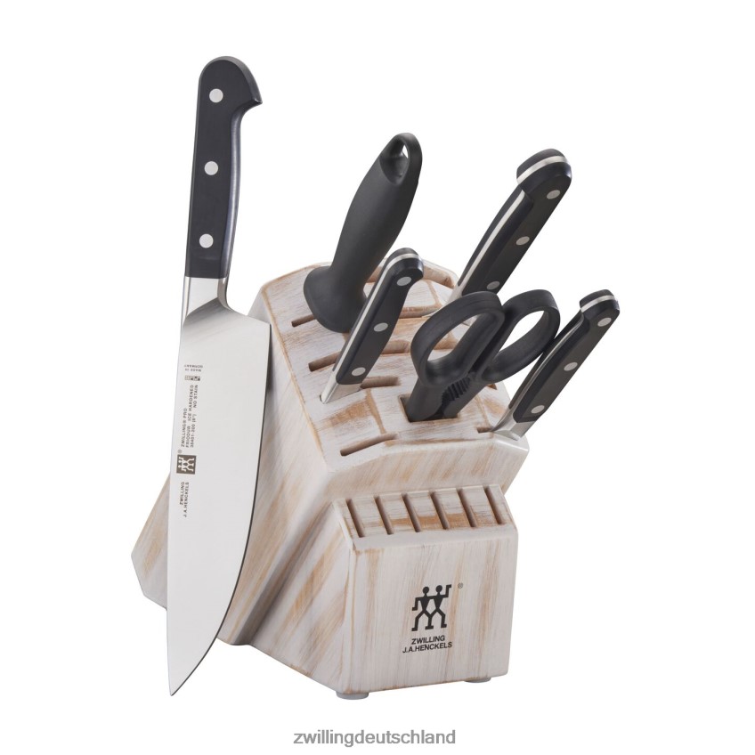 Besteck Zwilling Pro 7-teiliges Messerblock-Set, rustikal weiß 484N62102 - Zwilling Besteck