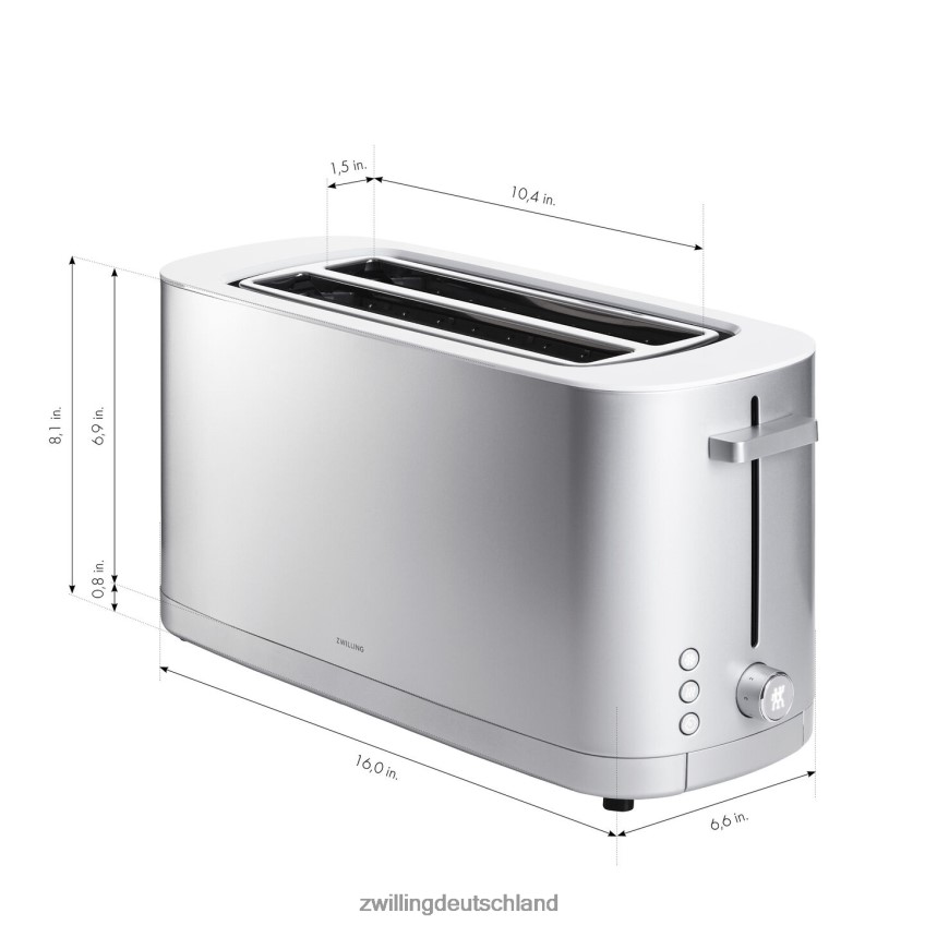 Besteck Zwilling Enfinigy 2 Langschlitz-Toaster – Silber – generalüberholt 484N62590 - Zwilling Topfset