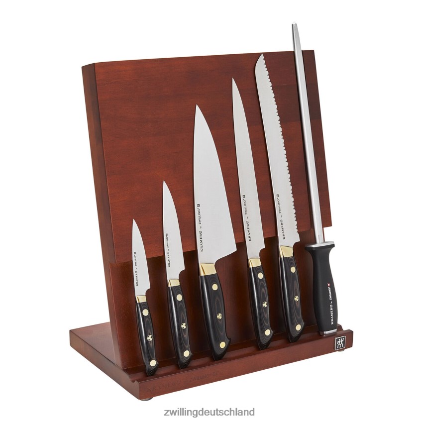 Besteck Zwilling Bob Kramer Carbon 2.0 7-teilig, Messerblock-Set, braun-schwarz 484N62248 - Zwilling Topfset