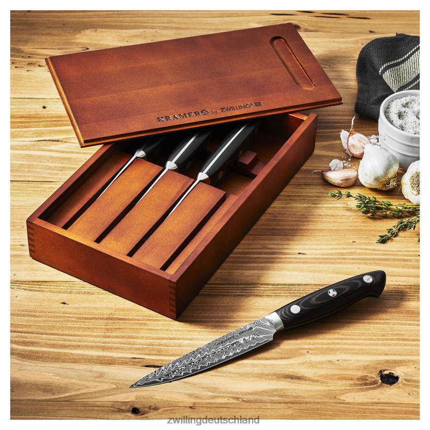 Besteck Zwilling Kramer – Euroline Stainless Damascus Collection 4-teiliges Steakmesser-Set 484N62376 - Zwilling Deutschland
