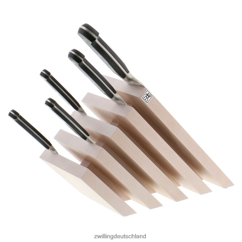 Besteck Zwilling Aufbewahrung Buchenholz, Buchenholz, schräger italienischer Magnetblock – weiß gebeizt 484N62207 - Zwilling Besteck