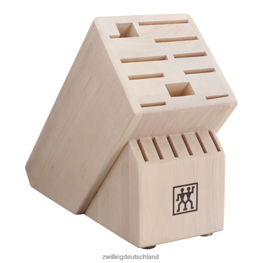 Besteck Zwilling Lagerasche, Asche, doppelter massiver weißer Messerblock leer 484N62446 - Zwilling Topfset