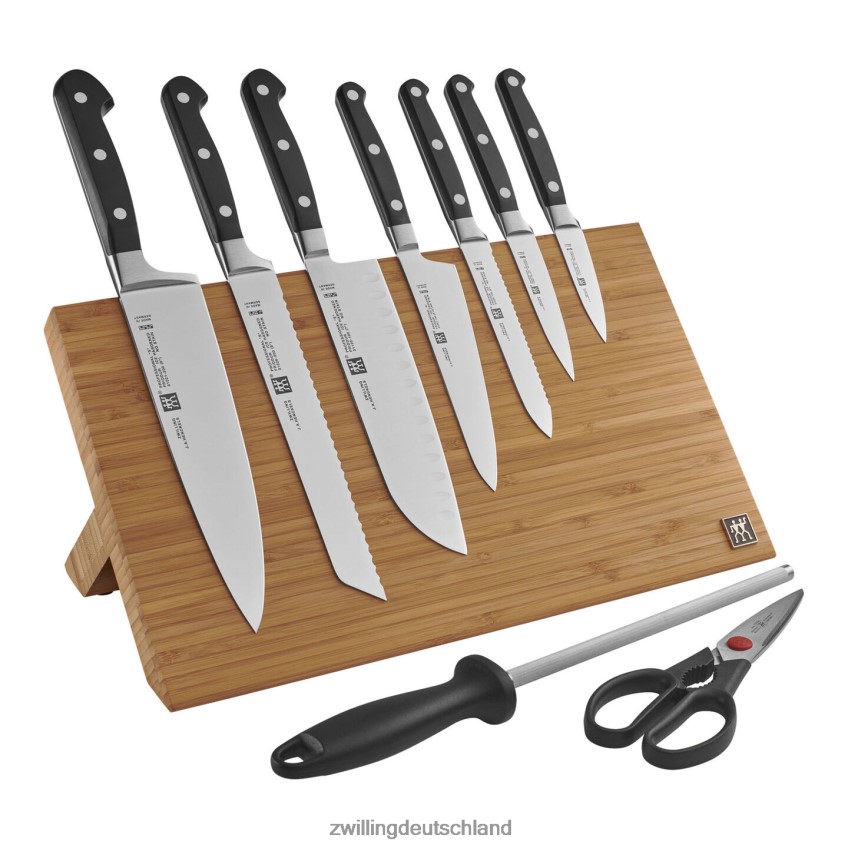 Besteck Zwilling Professional S 10-teilig, Set mit magnetischem Bambus-Staffeleiblock, natur 484N62432 - Zwilling Besteck