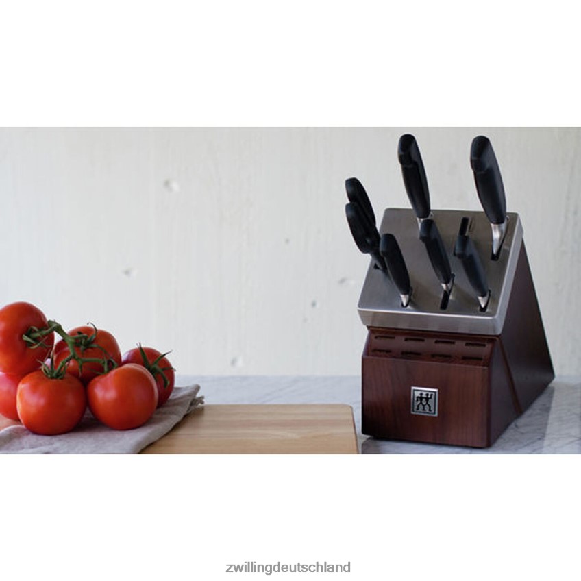 Besteck Zwilling Four Star 7-teiliges, selbstschärfendes Messerblock-Set, silber-schwarz 484N628 - Zwilling Topfset