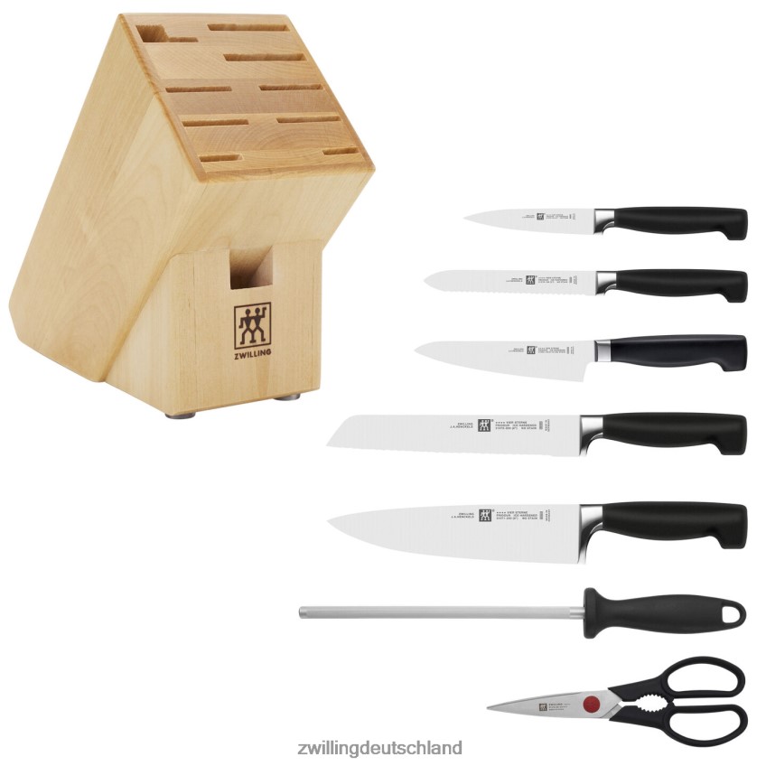 Besteck Zwilling Vier-Sterne-Messerblock-Set, 8-teilig, natur 484N622 - Zwilling Topfset
