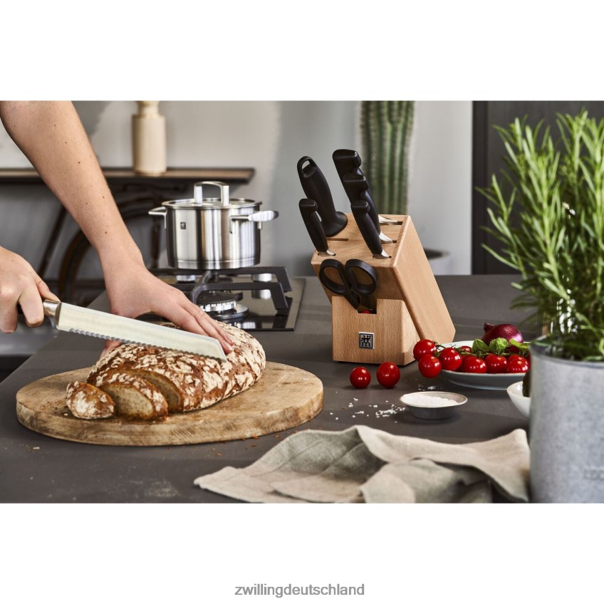 Besteck Zwilling Vier-Sterne-Messerblock-Set, 8-teilig, natur 484N622 - Zwilling Topfset