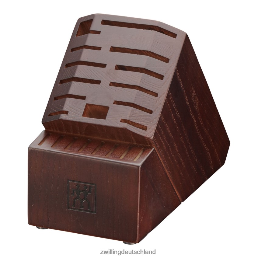 Besteck Zwilling Aufbewahrungsasche, Esche, Profi-Messerblock leer mit Walnussbeize 484N62383 - Zwilling Topfset