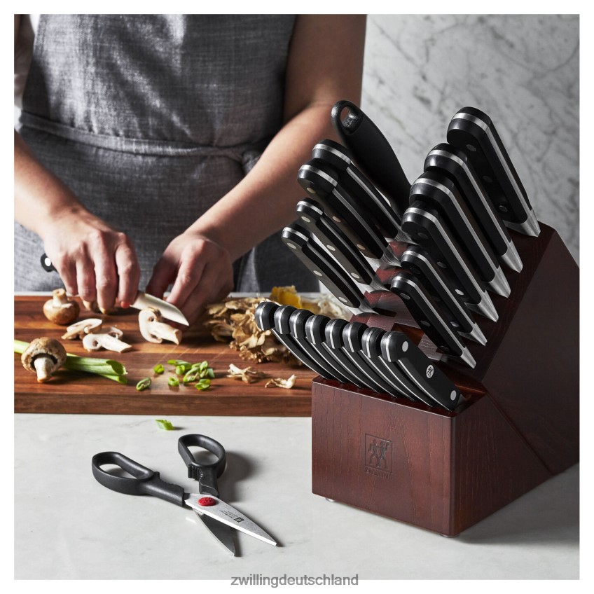 Besteck Zwilling Pro 22-teiliges Messerblock-Set, silber-schwarz 484N62379 - Zwilling Deutschland
