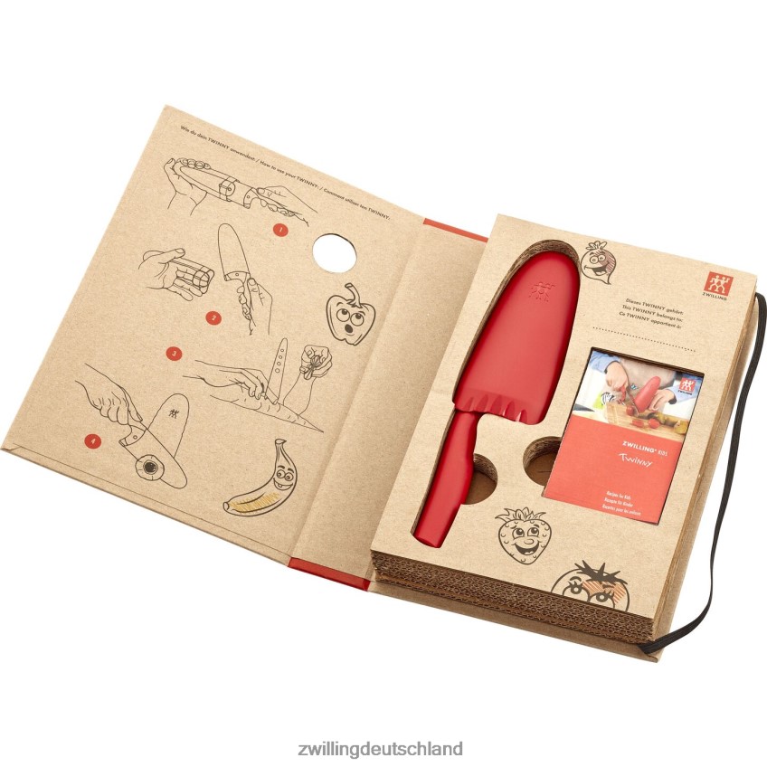 Besteck Zwilling Twinny 4,25 Zoll, Kochmesser, rot 484N6298 - Zwilling Topfset