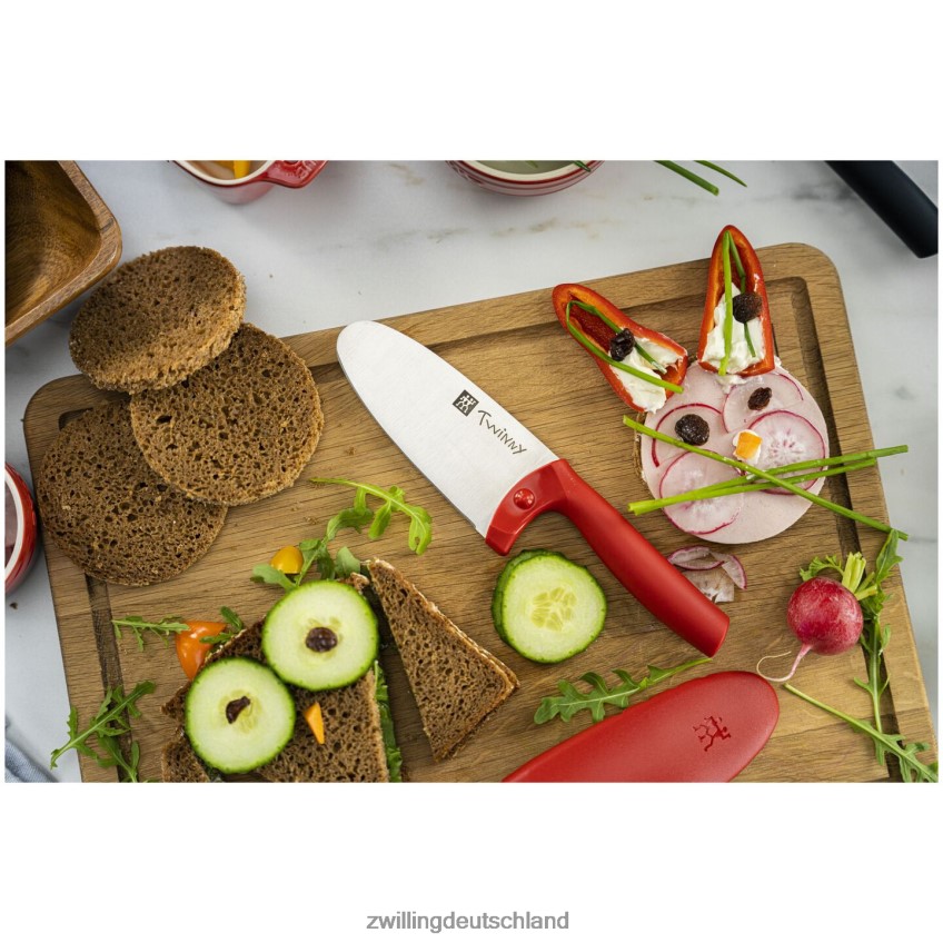 Besteck Zwilling Twinny 4,25 Zoll, Kochmesser, rot 484N6298 - Zwilling Topfset