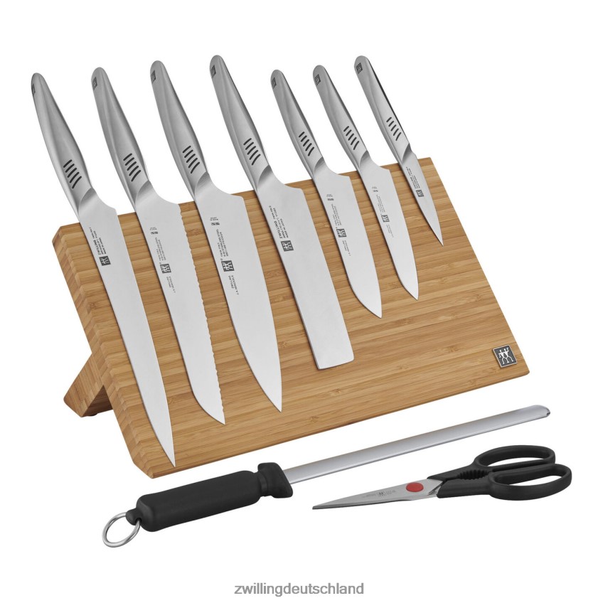 Besteck Zwilling Twin Fin II 10-teiliges magnetisches Staffelei-Set aus Bambus 484N62401 - Zwilling Topfset