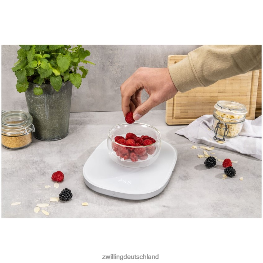 Elektrik Zwilling Enfinigy kabellose Lade-Küchenwaage – Silber 484N62578 - Zwilling Topfset