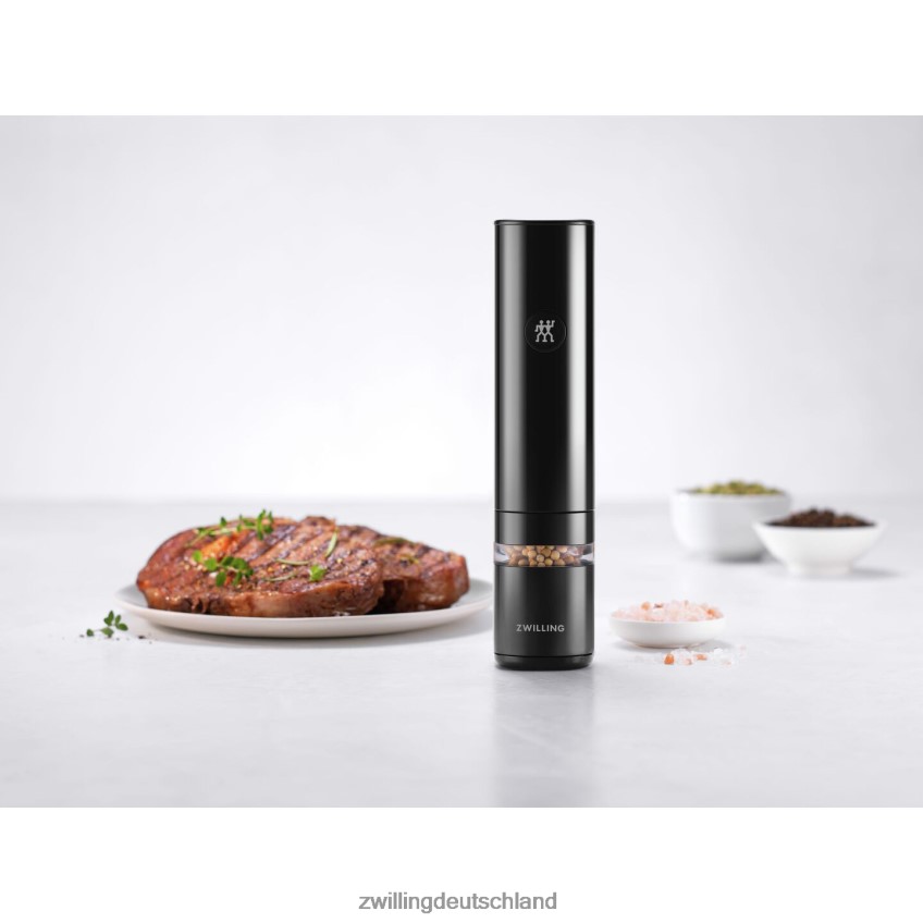 Küche Zwilling Enfinigy elektrische Salz-/Pfeffermühle, schwarz matt 484N62549 - Zwilling Besteck