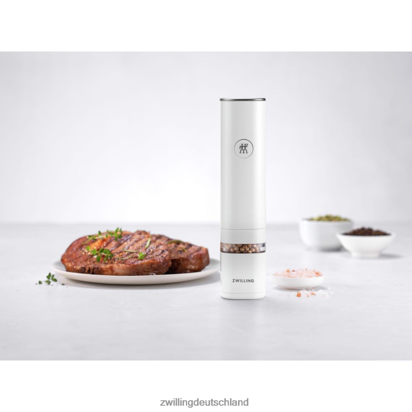 Küche Zwilling Enfinigy elektrische Salz-/Pfeffermühle, weiß 484N62550 - Zwilling Deutschland