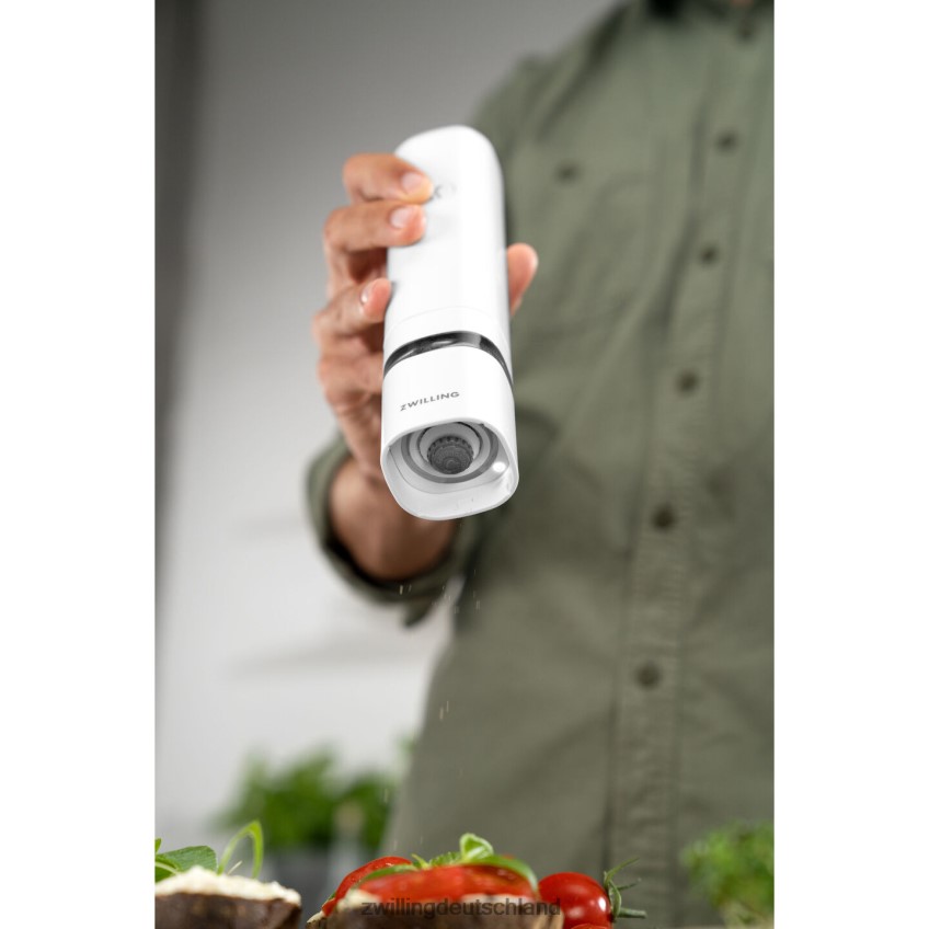 Küche Zwilling Enfinigy elektrische Salz-/Pfeffermühle, weiß 484N62550 - Zwilling Deutschland