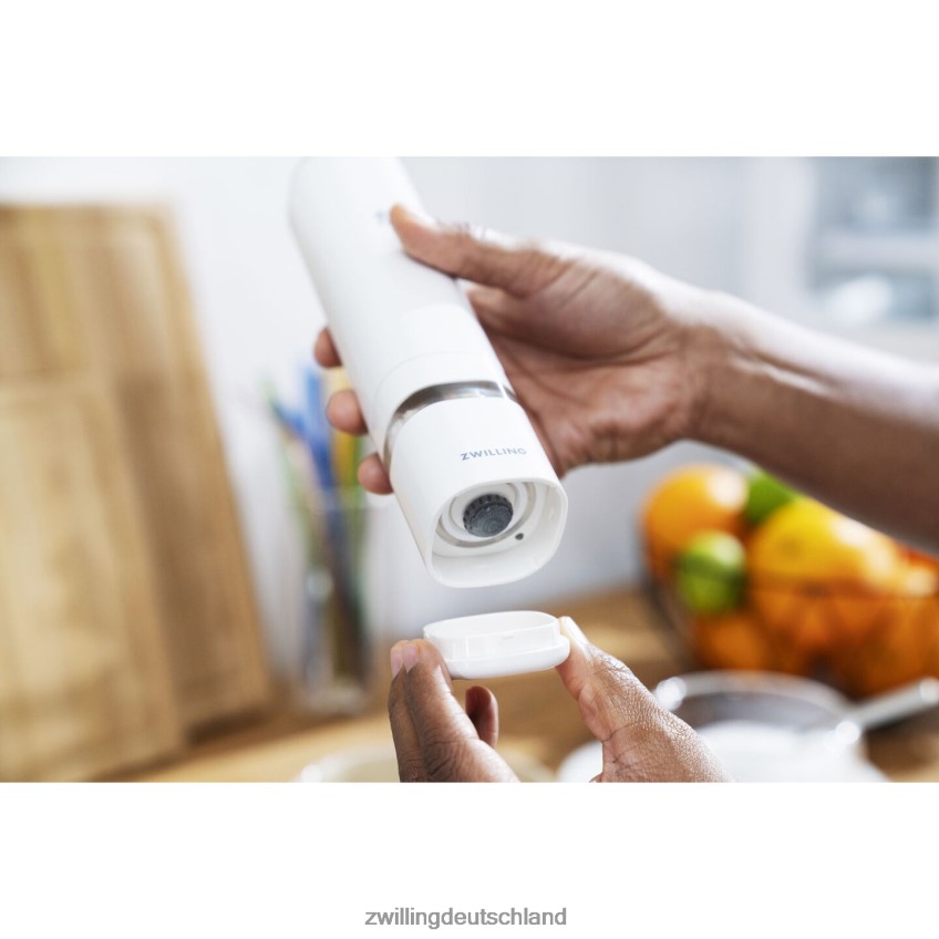 Küche Zwilling Enfinigy elektrische Salz-/Pfeffermühle, weiß 484N62550 - Zwilling Deutschland