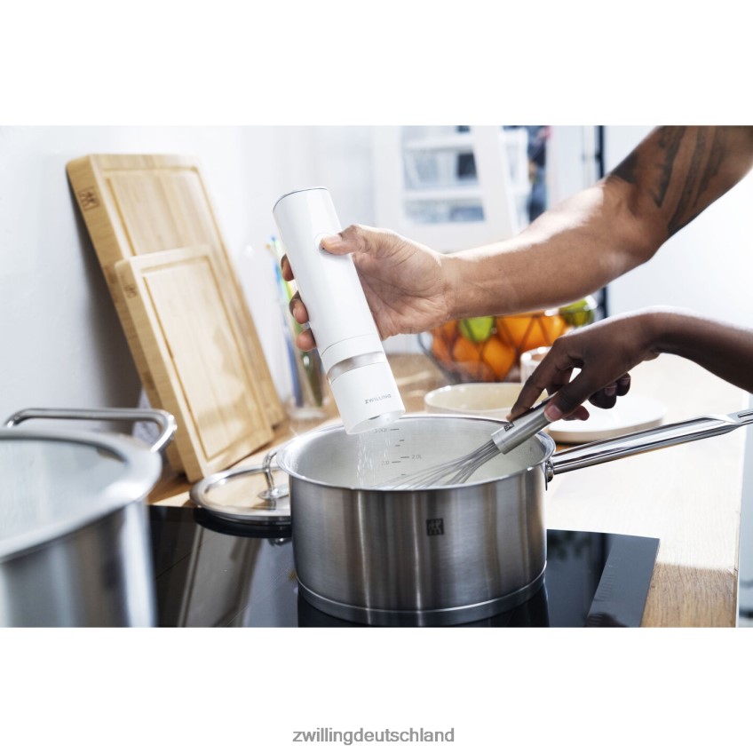 Küche Zwilling Enfinigy elektrische Salz-/Pfeffermühle, weiß 484N62550 - Zwilling Deutschland