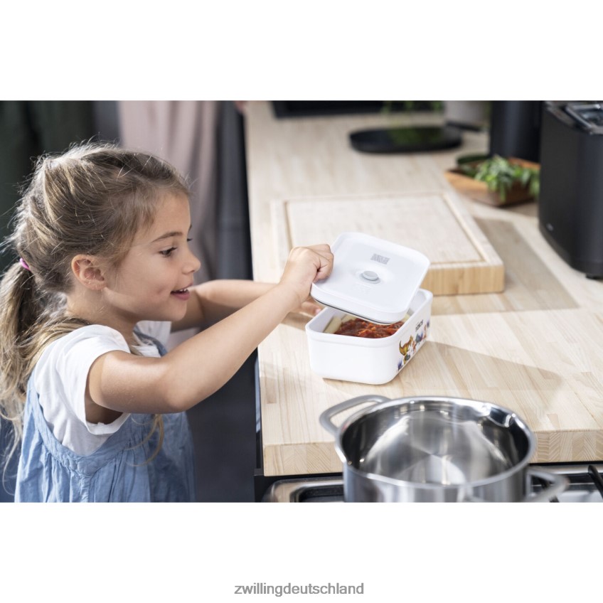 Küche Zwilling Fresh & Save m Dinos Vakuum-Brotdose, Kunststoff, weiß-grau 484N62512 - Zwilling Topfset