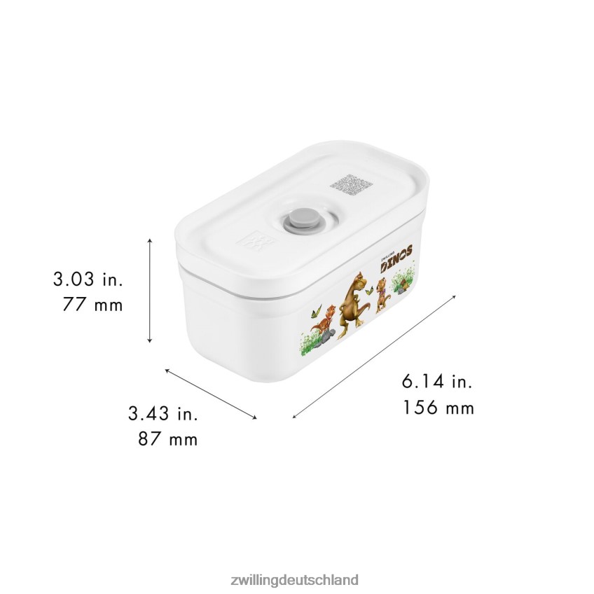 Küche Zwilling Fresh & Save s Dinos Vakuum-Brotdose, Kunststoff, weiß-grau 484N62511 - Zwilling Deutschland