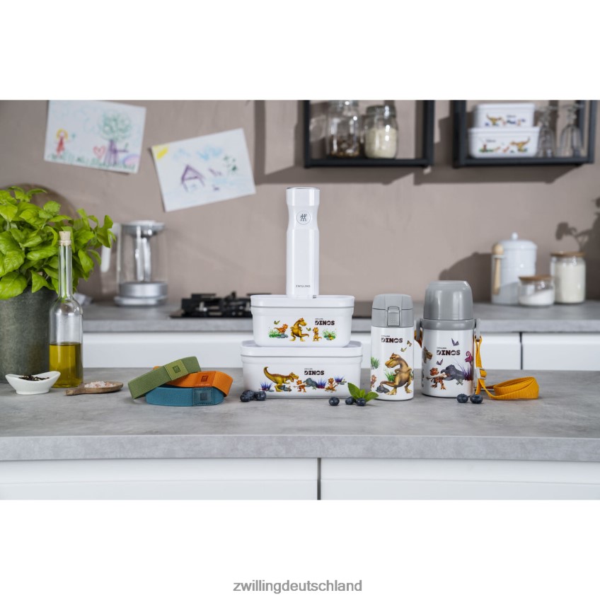 Küche Zwilling Fresh & Save s Dinos Vakuum-Brotdose, Kunststoff, weiß-grau 484N62511 - Zwilling Deutschland