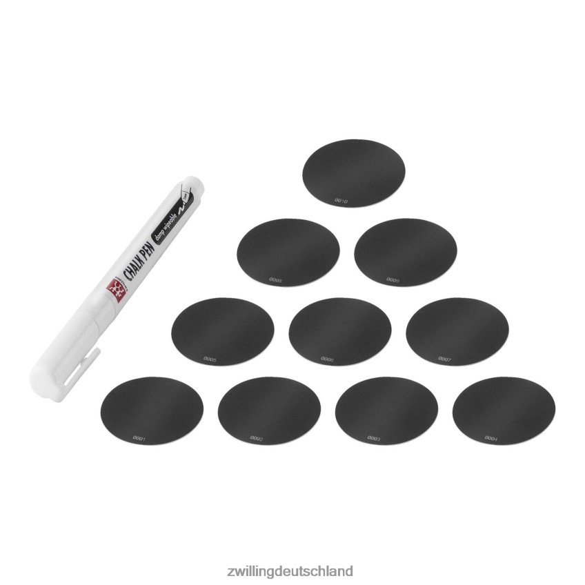 Küche Zwilling fresh & save Cube Silikon-Etiketten-Set mit Kreidemarker, 11-tlg 484N62480 - Zwilling Besteck