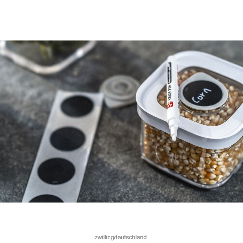 Küche Zwilling fresh & save Cube Silikon-Etiketten-Set mit Kreidemarker, 11-tlg 484N62480 - Zwilling Besteck