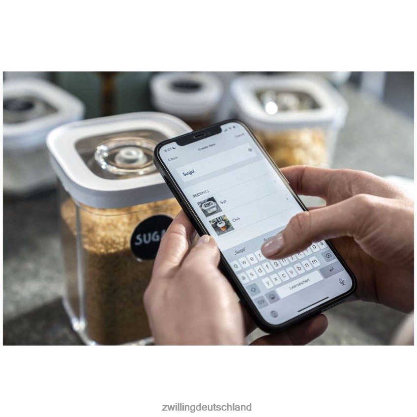 Küche Zwilling fresh & save Würfelbehälter-Set mit Vakuumpumpe, mittel, 6-teilig, transparent-weiß 484N62478 - Zwilling Deutschland