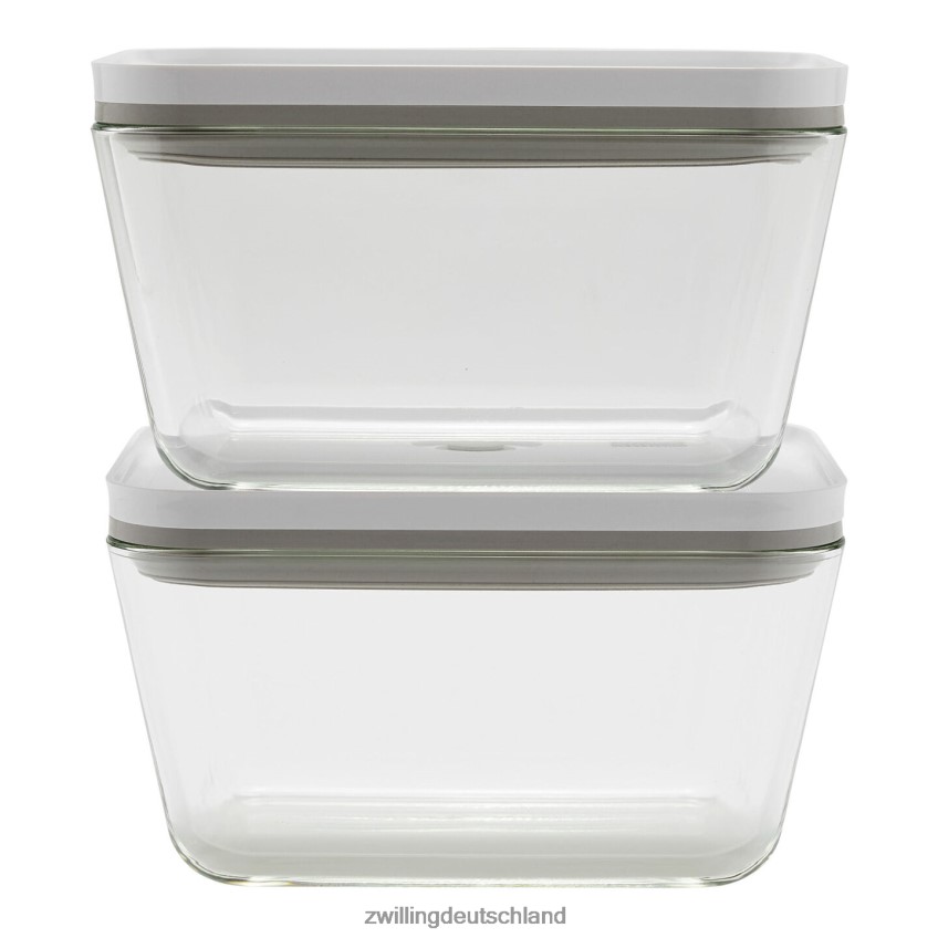 Küche Zwilling fresh & save l / 2-teiliger großer Vakuumbehälter, Glas, grau 484N62495 - Zwilling Besteck