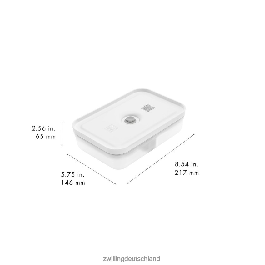 Küche Zwilling fresh & save l flache Vakuum-Brotdose, Kunststoff, halbtransparent-grau 484N62473 - Zwilling Topfset
