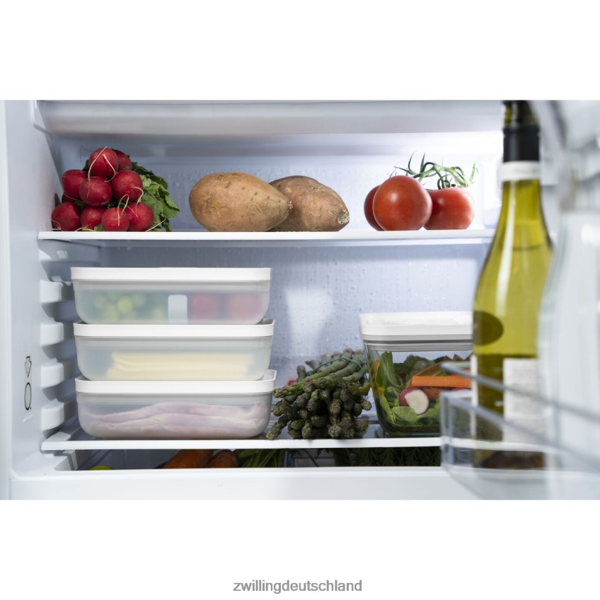 Küche Zwilling fresh & save l flache Vakuum-Brotdose, Kunststoff, halbtransparent-grau 484N62473 - Zwilling Topfset