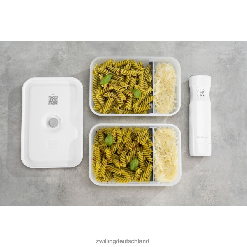 Küche Zwilling fresh & save l flache Vakuum-Brotdose, Kunststoff, halbtransparent-grau 484N62473 - Zwilling Topfset