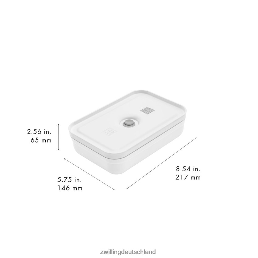 Küche Zwilling fresh & save l flache Vakuum-Brotdose, Kunststoff, weiß-grau 484N62514 - Zwilling Deutschland