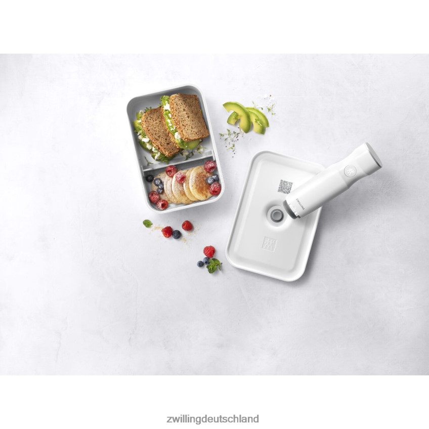Küche Zwilling fresh & save l flache Vakuum-Brotdose, Kunststoff, weiß-grau 484N62514 - Zwilling Deutschland