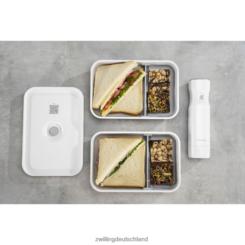 Küche Zwilling fresh & save l flache Vakuum-Brotdose, Kunststoff, weiß-grau 484N62514 - Zwilling Deutschland