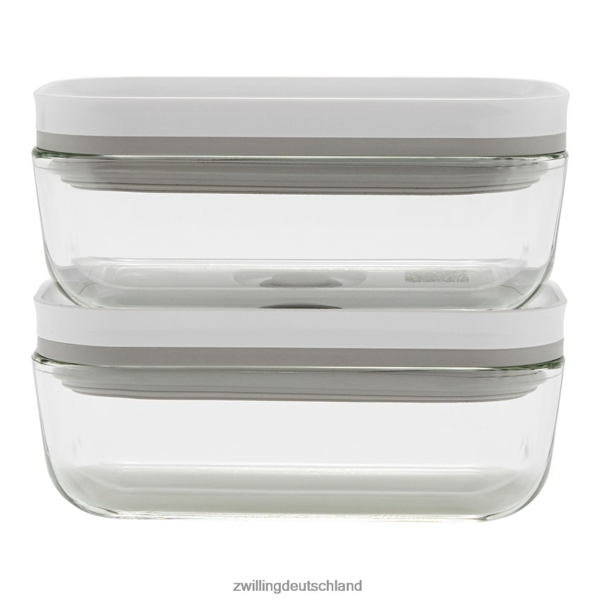 Küche Zwilling fresh & save s / 2-teiliger kleiner Vakuumbehälter, Glas, grau 484N62467 - Zwilling Topfset