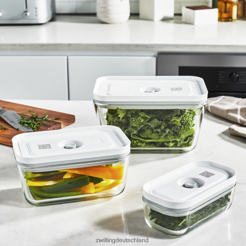 Küche Zwilling fresh & save s/m/l / 3-teiliges Vakuumbehälter-Set, grau 484N62451 - Zwilling Deutschland